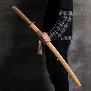 日本武士刃合法木刀带鞘木质太刀唐横刀竹刀木制魔刀千刃居合刀剑