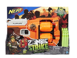 正品hasbro/孩之宝nerf僵尸系列热火逆袭发射器软弹玩具枪b0562