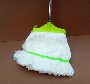 方头欧思朗超细纤维拖把圆头白线拖把不锈钢杆条状拖布家用墩布