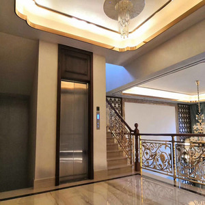 六层自建房安装别墅电梯 楼梯中间预留电梯井道 3-5人观光电梯