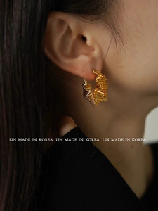 韩国饰品东大门代购耳饰2024新款高级小众设计耳环ins气质耳钉潮