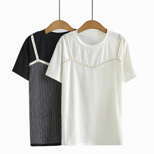 拼纱假两件半袖