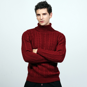 冬季毛衣男士针织衫线衣高领修身潮流个性加厚保暖潮流男士