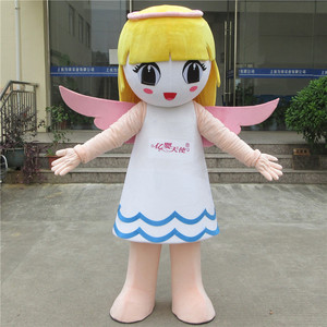 卡通定做可爱天使舞台动漫模型popo翅膀舞蹈女孩玩偶人偶服装