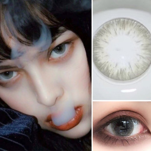 60奉生堂大药房旗舰店天猫冰露美瞳年抛女大小直径自然灰绿色正品