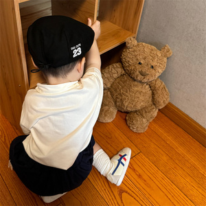 Didiroom 儿童宝宝凹造型新款鸭舌帽小童字母刺绣洋气棒球帽子潮