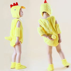 新款六一儿童小鸡演出服幼儿动物表演服夏季小鸡也疯狂舞蹈服男女