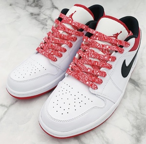 适配airjordan1low chicago白红芝加哥腰果花aj1鞋带渐变色ow鞋绳