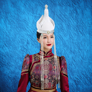 蒙古族女性帽子图片