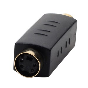 av针转s端子4孔转接头 莲花母转s端子母rca母q转s端子母视频转换