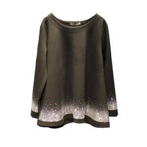 卡馨丽玛20203秋季新款大码女装卡馨丽玛烫钻韩版宽松时尚t恤裙潮