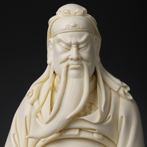 德化陶瓷s关圣帝君像九龙关公神像关二爷像供奉家用客厅摆件