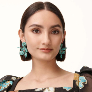 夸张珍珠耳环个性