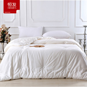 恒发家纺臻品蚕绒被全棉加厚保暖冬被双人纯棉被芯家用蚕丝被子