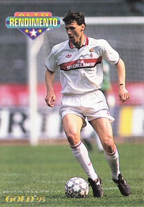 93gold 意甲足球球星卡 巴斯滕 ac米兰 特卡 轻微瑕疵