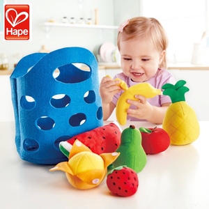 德国Hape厨房玩具萌宝水果蔬菜篮儿童厨房过家家切切乐益智玩具布