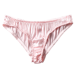 约启旗舰店天猫桑蚕丝性感三角裤女透明女士真丝丁字裤丝绸缎面t裤