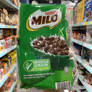 现货正品 nestle雀巢进口milo美禄可可球谷物早餐麦片10小包300g
