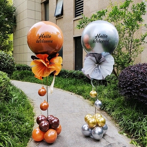 36寸防氧化气球立柱路引装饰商场活动新店开业美容院周年店庆布置