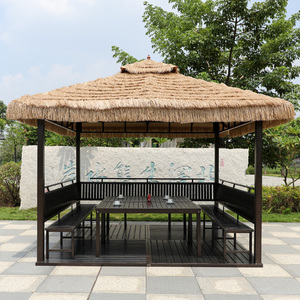 凉亭户外别墅花园茅草亭子室外露台毛草亭稻草房农家乐家用遮阳棚