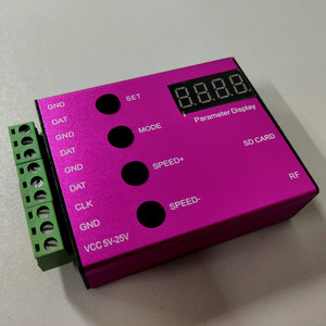 K1000全彩RGB数码管护栏管点光源动态灯箱霓虹灯RGBW控制器1903