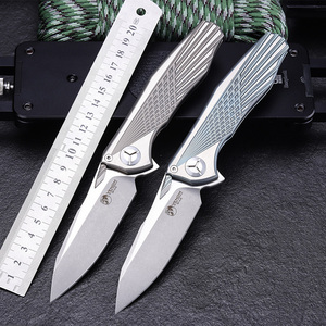 凯文一体翼刀-s35vn钢水果刀军工刀锋利高速钢防身刀特种兵折叠刀