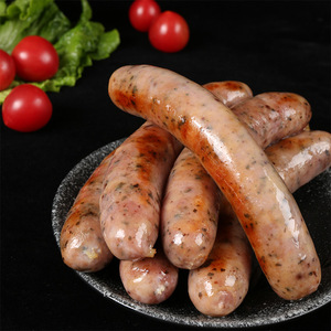 德国香肠罗勒叶肠800g德式风味烤肠热狗手工西餐肉肠商用德式烤肠