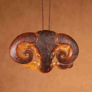 在售 满皮黄沁籽料 新疆和田玉黄沁挂件苏工生肖羊 吉祥如意 熟糯