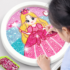 儿童钻石贴画女孩玩具手工diy砖石画新款点钻粘贴水晶圣诞节2022