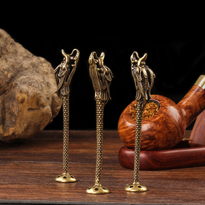 铜制烟斗压棒中国风复古龙头压棒 烟斗用具配件小巧实用精品烟具