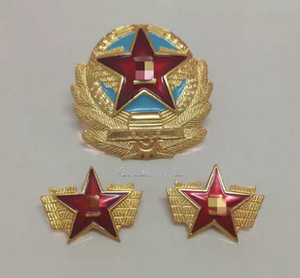 退役仓库正品87空大帽徽 空领花 库存老式大檐帽徽纪念收藏演出用