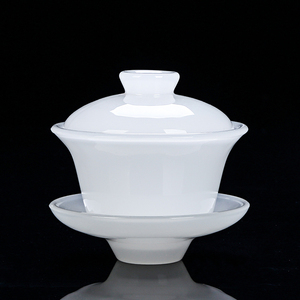 圣藏透明琉璃盖碗家用功夫茶具泡茶三才盖碗带盖茶碗敬茶碗手抓碗