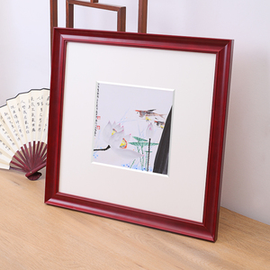 国画画框装裱挂墙宣纸卡纸框架新中式书画裱框字画空白国画框定制