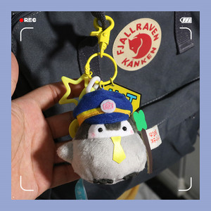 翟潇闻同款正能量企鹅包包挂件可爱书包毛绒挂饰钥匙扣毛绒公仔