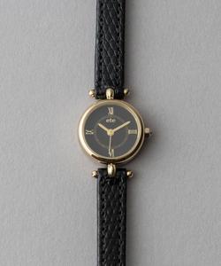 日本代购 ete 小众腕表 女款精致复古小表盘真皮商务休闲石英手表