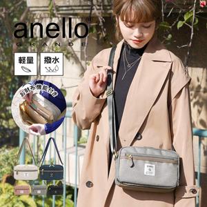 日本代购 anello 女款复古纯色小号长方形日常通勤防水单肩斜挎包