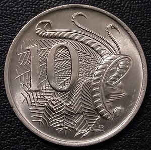 澳大利亚1980年10分铜镍币,琴鸟,23.5mm,三幺幺外国硬币收藏大