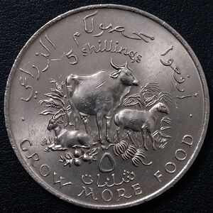 索马里1970年5先令铜镍币,第二届fao会议纪念,38mm,外国硬币】