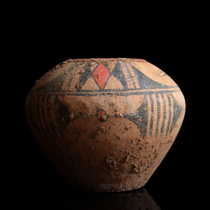仰韶文化彩绘陶器摆件仿古陶罐古玩收藏艺术品文物复制家居装饰品