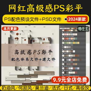 家装户型图室内设计平面家具布局图CAD方案ps分层PSD彩平图源文件