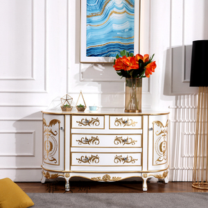 欧式玄关柜餐边柜入户装饰柜客厅玄关隔断柜奢华实木雕花储物柜子