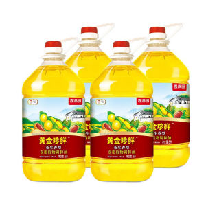 香满园5l食用油黄金珍鲜花生香型食用植物调和油2桶包邮