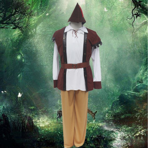 儿童节元旦万圣节欧洲西方古代平民成年男猎人勇士表演服装出租