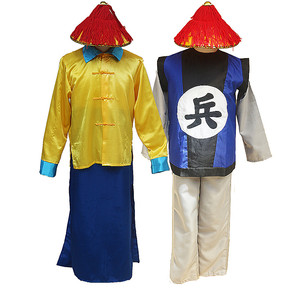 出租古装服装男清朝御前侍卫狱卒兵服古代官兵士兵御林军演出服装