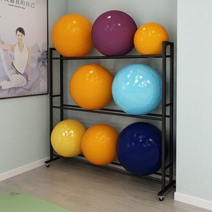 瑜伽球架瑜伽垫架波速球收纳整理架健身馆瑜伽房器材可移动置物架