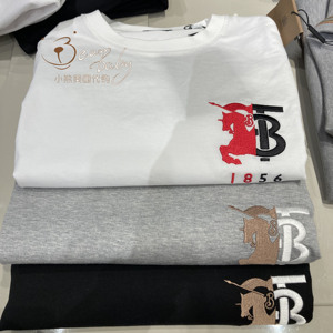 小熊美国代购 burberry/巴宝莉战马刺绣标tb圆领短袖t恤 男女