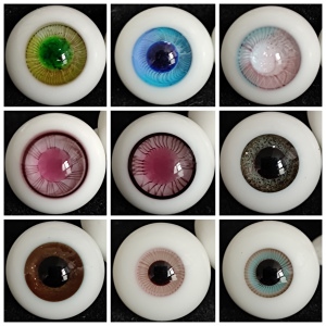 彩色新款bjd娃娃玻璃眼珠 12mm小虹膜玻璃眼睛 10mm正常虹膜 清仓