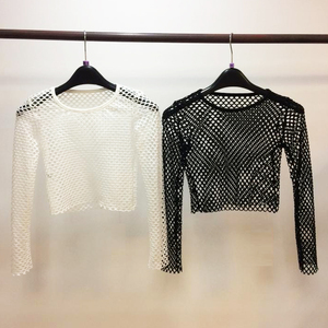 渔网镂空罩衫