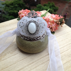 汉服头饰仿玉头饰武侠男女束发发冠发扣头冠动漫白色古风丝带绑带