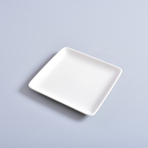 四方碟酒店餐具正方形火锅小碟纯白色陶瓷调料碟酱醋碟毛巾香皂碟